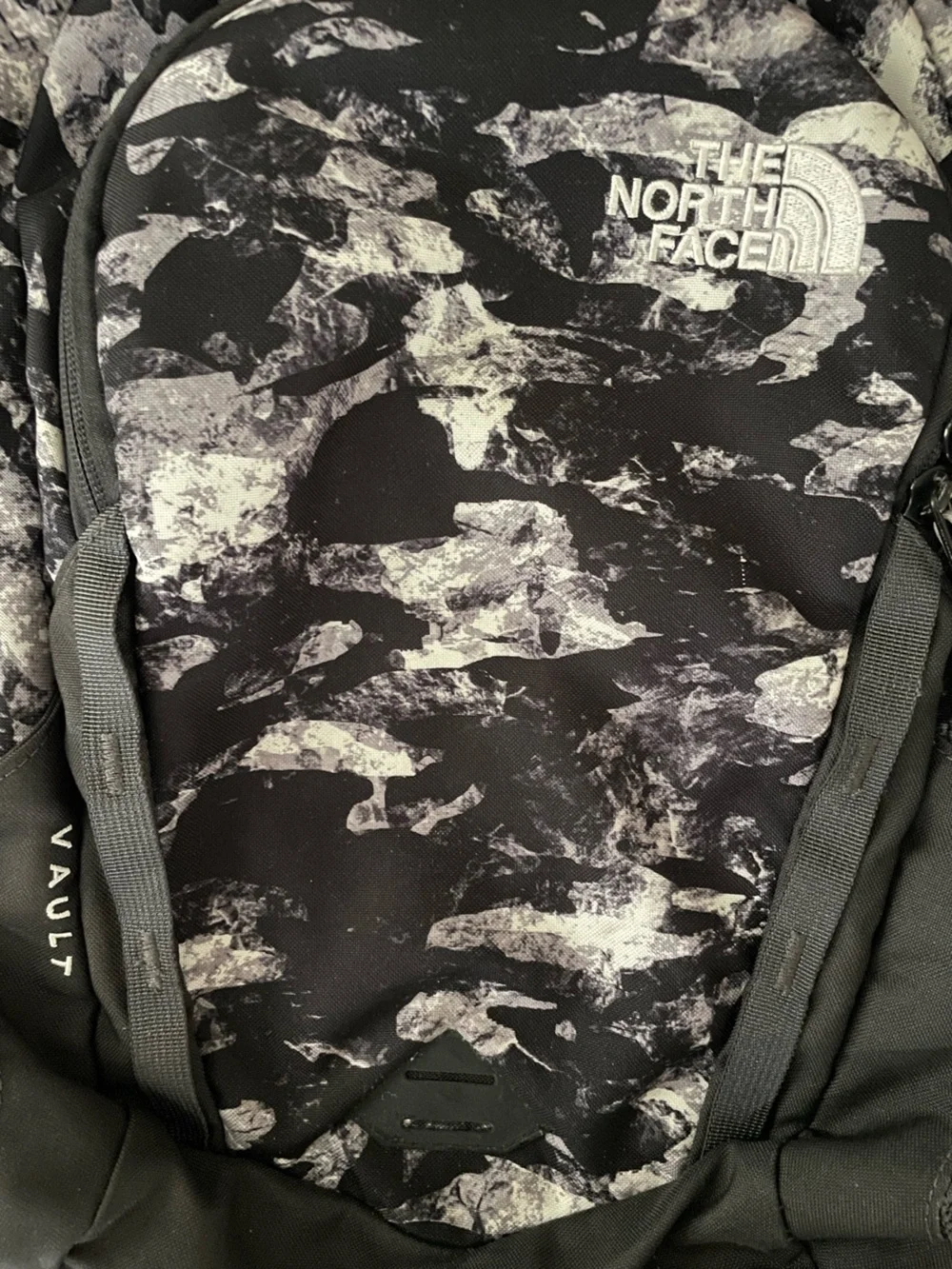 The North Face Vault Backpack - Black and White Marble Print